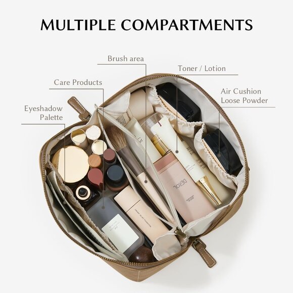 Women IA-Green Large Capacity Cosmetic Travel Makeup Waterproof Portable Bag - Picture 2 of 7